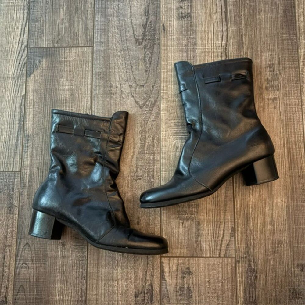 Y2K Leather Calf Boots
